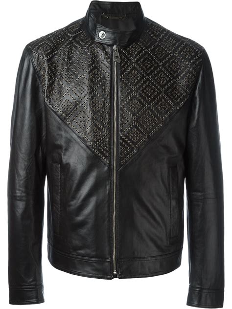 versace leather quality|Versace leather jacket men's.